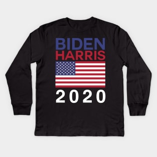 Biden Harris 2020 American Flag Election Day Gift Kids Long Sleeve T-Shirt